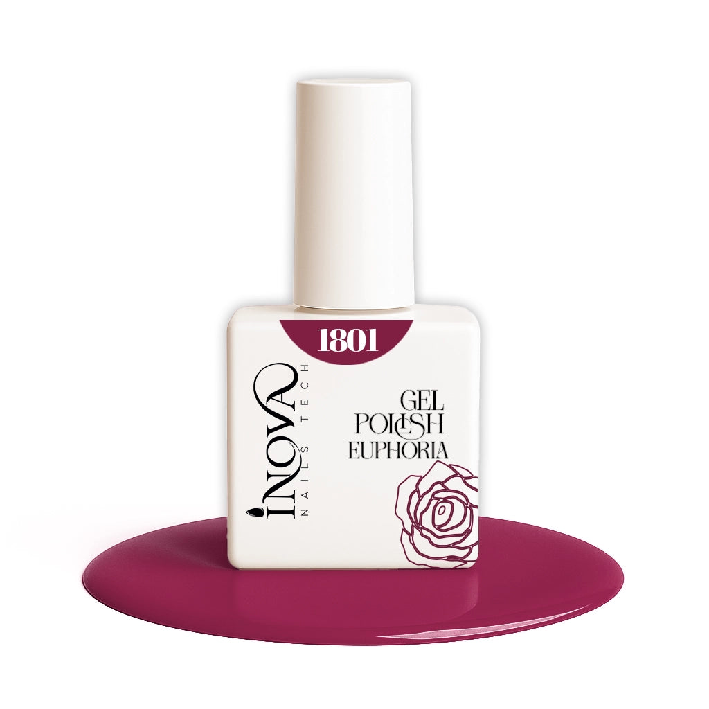 Smalto Semipermanente Inova 1801 colore vinaccia intenso – Inova Nails