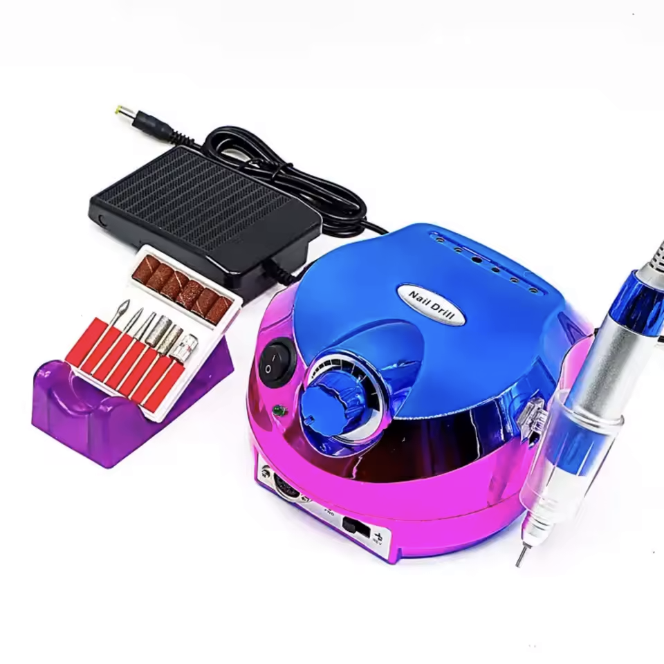 FRESA PROFESSIONALE 35.000 NAIL DRILL BLUE E FUCSIA