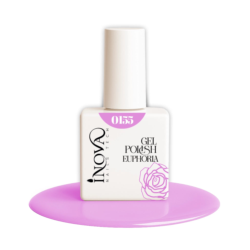 Boccetta Semipermanente Inova 0155 colore rosa con pennellino arrotondato