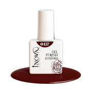 Boccetta Semipermanente Inova 0457 colore rosso marrone con pennellino arrotondato