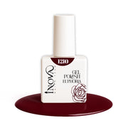 Boccetta Semipermanente Inova 1210 colore rosso ciliegia con pennellino arrotondato