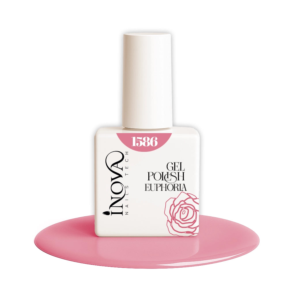 Boccetta Semipermanente Inova 1586 colore rosa chiaro con pennellino arrotondato