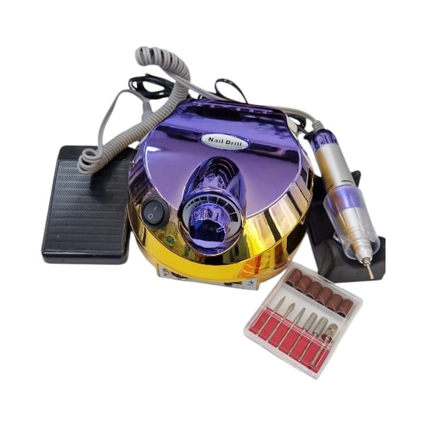 FRESA PROFESSIONALE 35.000 NAIL DRILL VIOLA E GIALLO