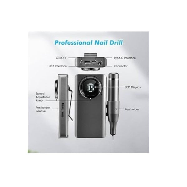 FRESA PER UNGHIE PORTATILE WIRELESS 35.000 giri